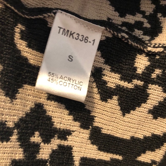 THML Open Floral Geometric Boho Cardigan Black S - Picture 4 of 7